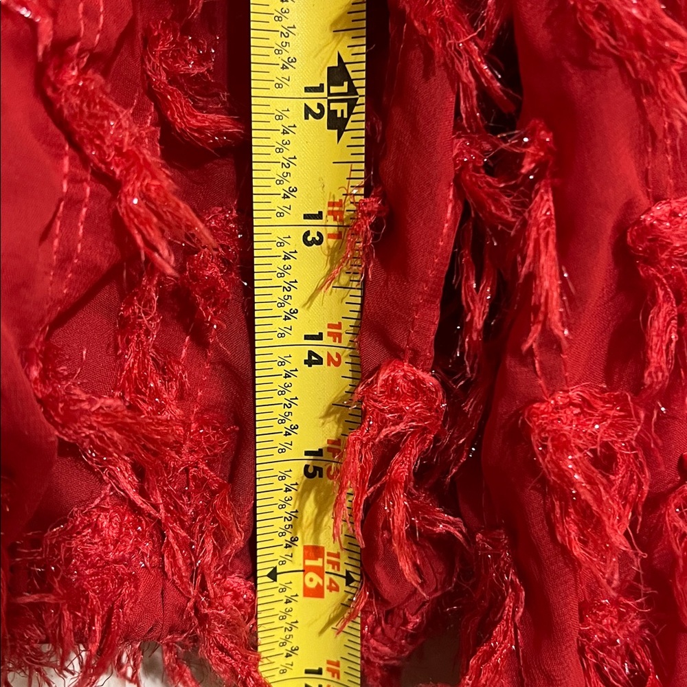 Red Sheer Textured Cardigan 2YK spoon jeans M-L - Picture 6 of 7